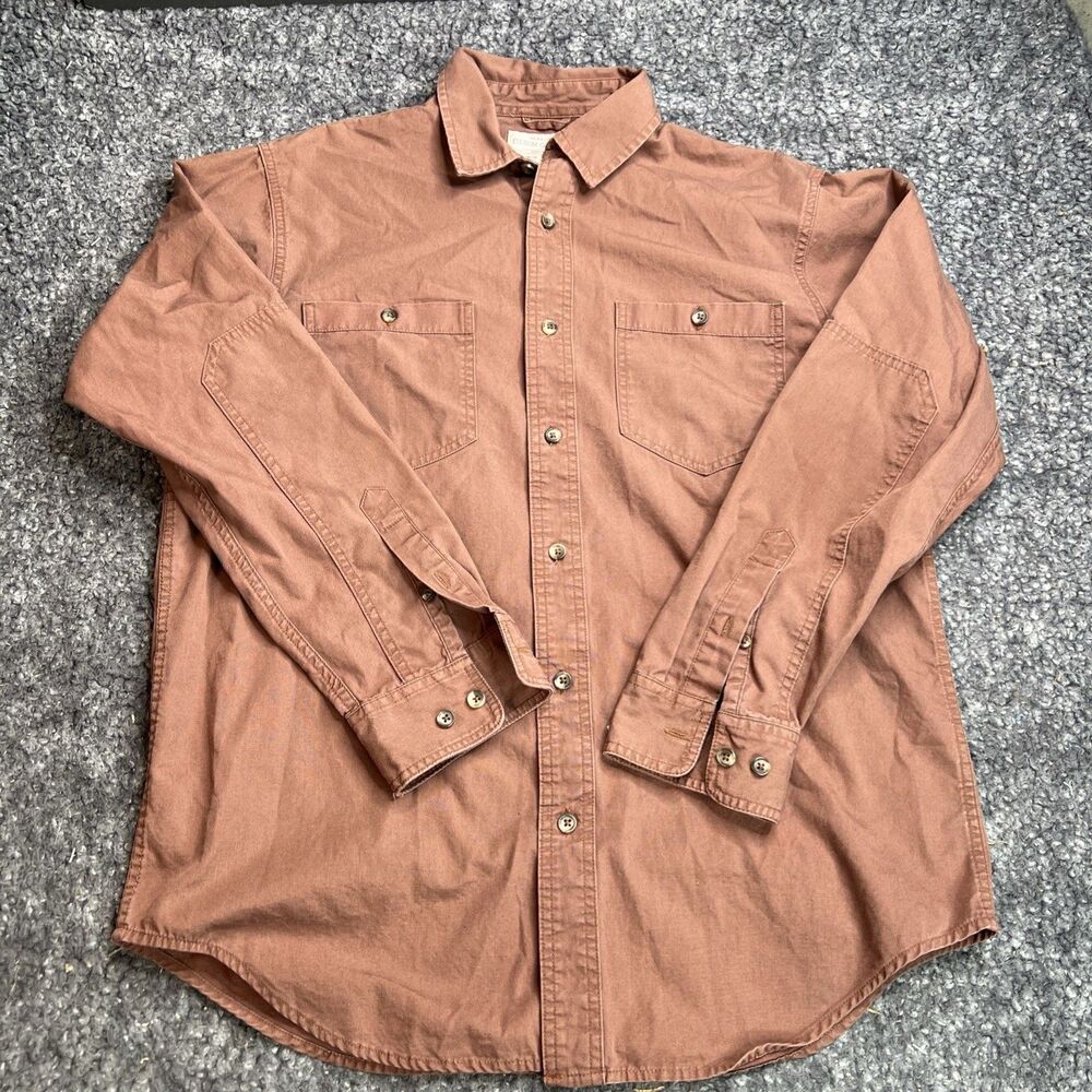 Filson Field Pocket Shirt Mens M Long Sleeve Rust Button Up Outdoor Workwear